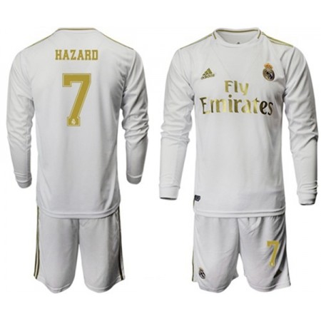 Tenue Real Madrid Hazard 7 Enfant Domicile 2019-2020 Maillot de Foot ML